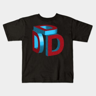 3 D's art graphic in 3D Kids T-Shirt